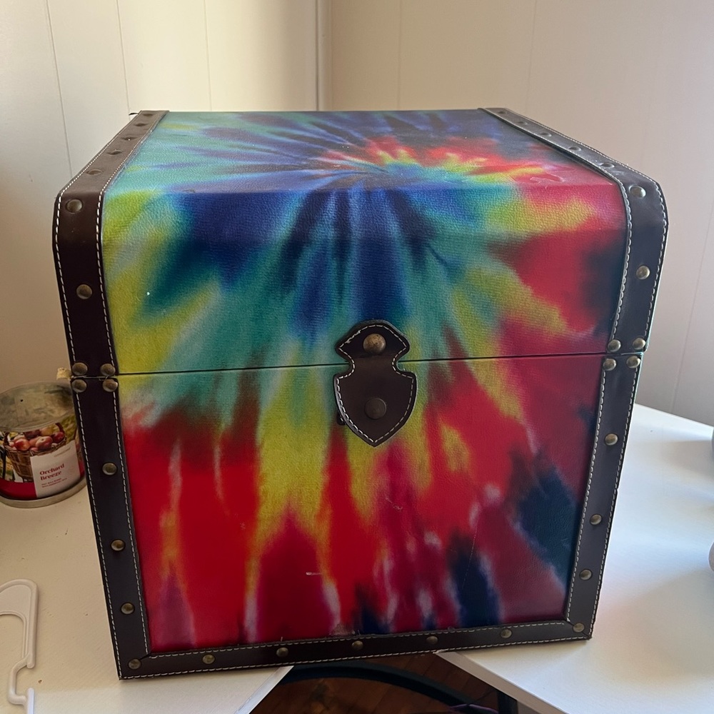 Large Tie Dye Vintage Storage Chest